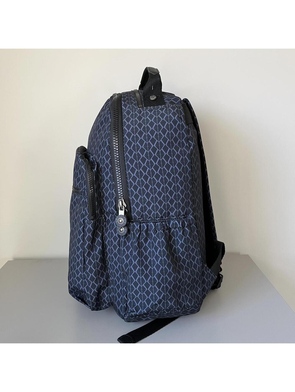 Kipling Seoul Up 17" Laptop Extra Large Backpack in Signature Emb NWT - Picture 4 of 5